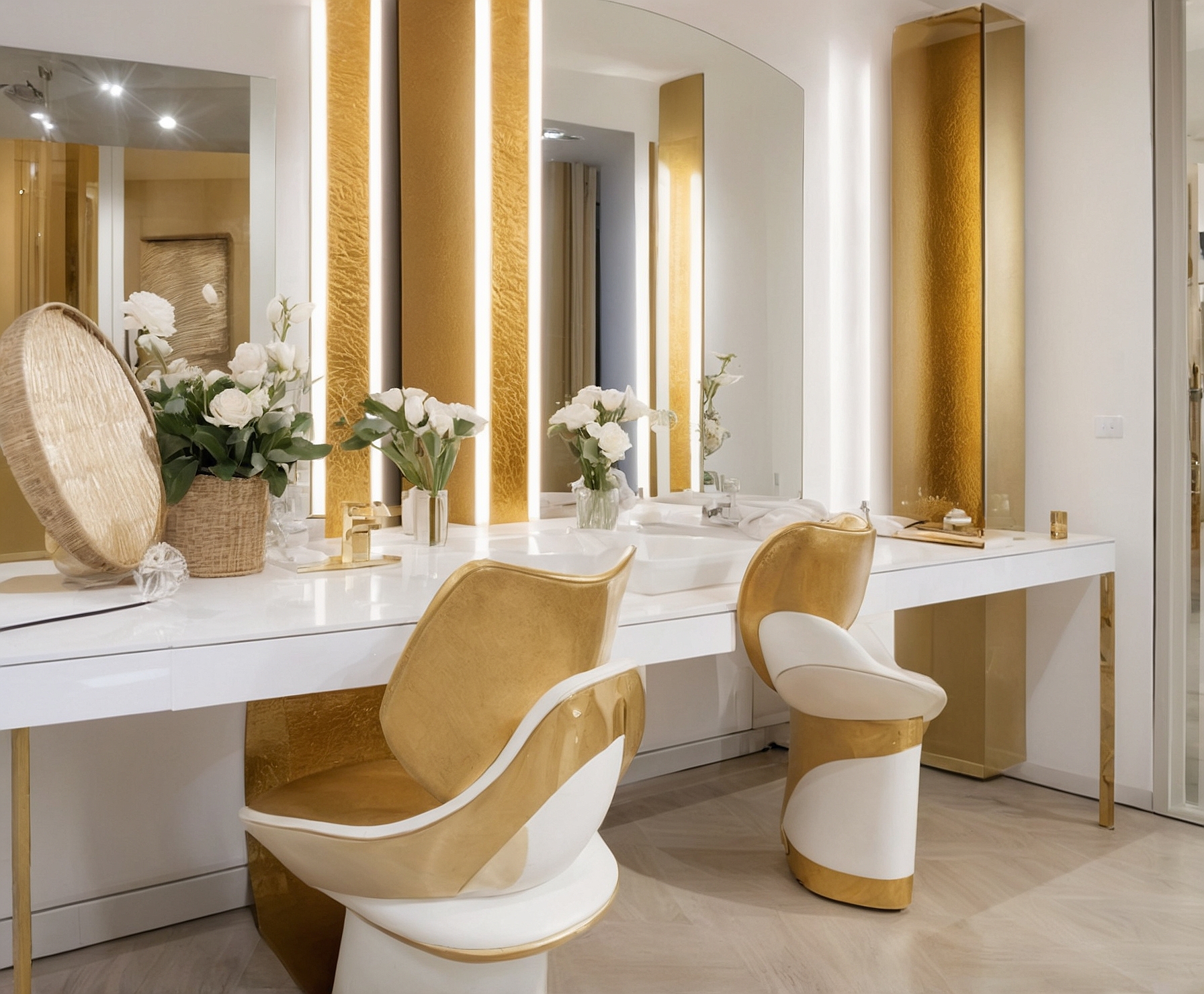 Cabello rubio dorado radiante y elegante